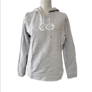 Escada Sport logo monogram hooded sweatshirt designer light grey